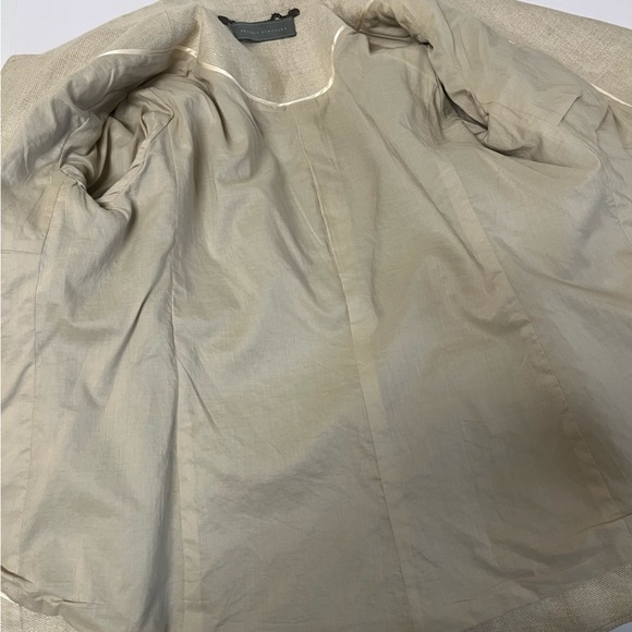 PROENZA SCHOULER Linen Blazer Jacket Size 8 Beige Pockets - Picture 10 of 12